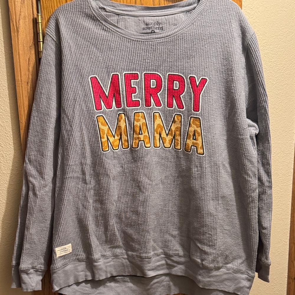 Simply Southern Gray Merry Mama Sweatshirt